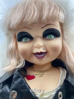 HUGE 24in Bride Of Chucky TIFFANY DOLL Halloween SPENCERS withTalking Stand