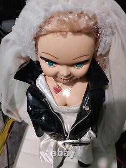 HUGE 26-in Bride Of Chucky TIFFANY DOLL Plush WithClothes SPENCERS BRIDE OF CHUCKY