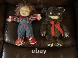 Krampus Teddy Bear Plus Vintage Chucky Childs Play 2 Doll 1990