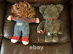 Krampus Teddy Bear Plus Vintage Chucky Childs Play 2 Doll 1990