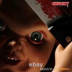 Mezco Child's Play Movie SNEERING CHUCKY 15 Inch Mega Talking Doll IN STOCK