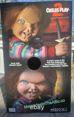 Mezco MDS Mega Chucky Child's Play 2 Talking Menacing Jumbo Doll In Stock Bloody