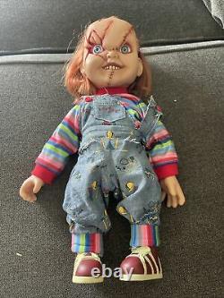 Mezco Toys Child's Play Talking Scar Chucky 15 inch Doll WORKS GREAT