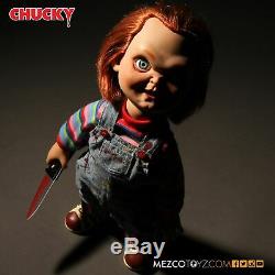Mezco Toyz Child's Play Talking Chucky Sneering 15'' Good Guy Doll Figure NEW