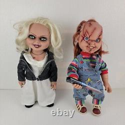 Mezco Toyz Child's Play Talking Scarred Chucky & Bride 15 Figure Doll Working