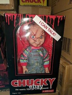 Mezco Toyz Mega Talking Scarred Child's Play Chucky 15 Good Guy Doll Figure Dent