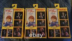 NECA Childs Play Chucky Lot of 3 (100% Authentic) New Loose