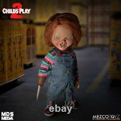 NEW Mezco Toyz 78023 Child's Play 2 Movie MENACING CHUCKY 15-Inch Talking Doll