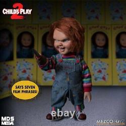 NEW Mezco Toyz 78023 Child's Play 2 Movie MENACING CHUCKY 15-Inch Talking Doll