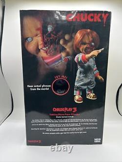 NEW Sealed Mezco Child's Play 3 Talking Pizza Face Chucky 15 Inch Mega Figure