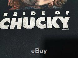 Rare vintage Child's Play Chucky Horror movie Original t shirt bride of chucky