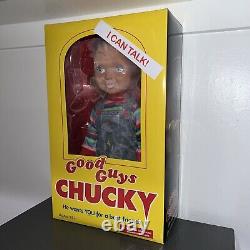 SEALED NEW Mezco Child's Play Good Guys 15 Talking Happy Chucky Action Figure