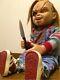Seed Of Chucky Child Play Life Size Sideshow Toys 11 with Knife and Base F/S