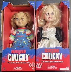 Set Bride Of Chucky / Tiffany 18 Doll Sideshow Toys 1999 Plush Horror Scar Ver