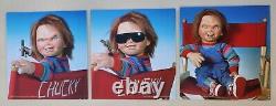 Shout Factory Childs Play Neca Charred Chucky with Enamel Pin Set and 3 prints