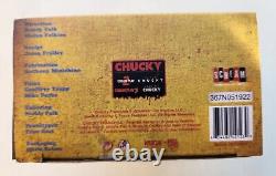 Shout Factory Childs Play Neca Charred Chucky with Enamel Pin Set and 3 prints