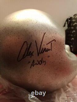 Signed Trick or Treat Childs Play 2 Chucky Skull Alex Vincent Christine Elise