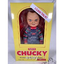 Supreme Chucky Doll 15 Talking FW20 Childs Play Box Logo BOGO Figure Mezco Toyz