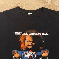 Vintage Childs Play 2 T-Shirt 2000s Size Large Chucky Horror Movie