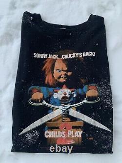 Vintage Chucky Childs Play 2 1990 Movie Promo Tee T Shirt Size XL Horror