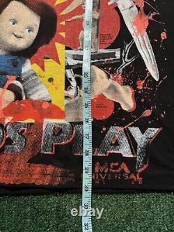 Vintage Chucky Shirt AOP Child's Play Movie Promo Horror Film Red Halloween RARE