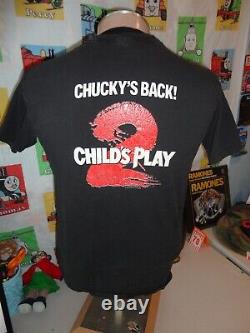 Vtg 1990 Child's Play 2 Horror Movie Promo Sorry Jack Chucky's Back T Shirt L