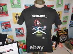 Vtg 1990 Child's Play 2 Horror Movie Promo Sorry Jack Chucky's Back T Shirt L