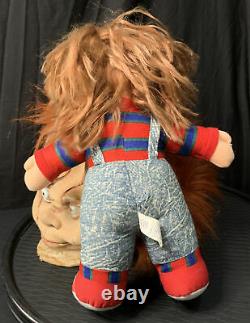 Vtg 1991 Child's Play 3 CHUCKY 12 Plush Doll Universal Promo Toy with Tag & Mask